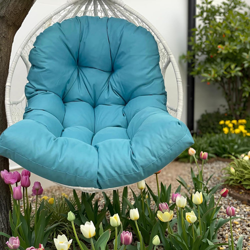 Wicker egg chair cushion - wicker,
